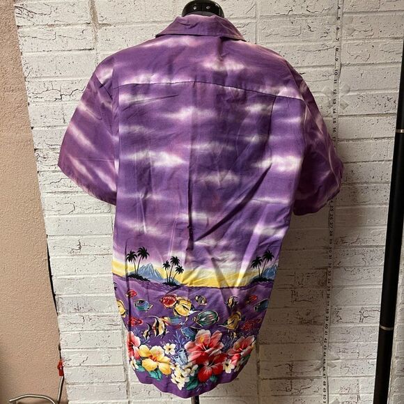 MD Hawaiian Tropical Resort Fish Cotton Shirt L/XL - Picture 5 of 7